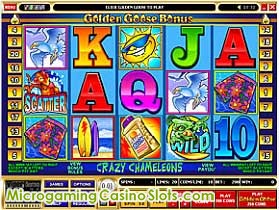 Play Golden Goose Crazy Chameleons Casino Slots at Zodiac Casino