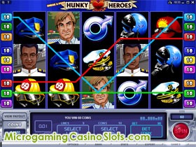 Play Sneak a Peek Hunky Heroes Casino Slots at Zodiac Casino